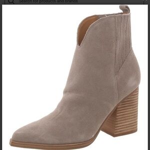 Marc Fisher Ommie Women's Taupe Suede Ankle Boots::Light Natural::NIB::8::